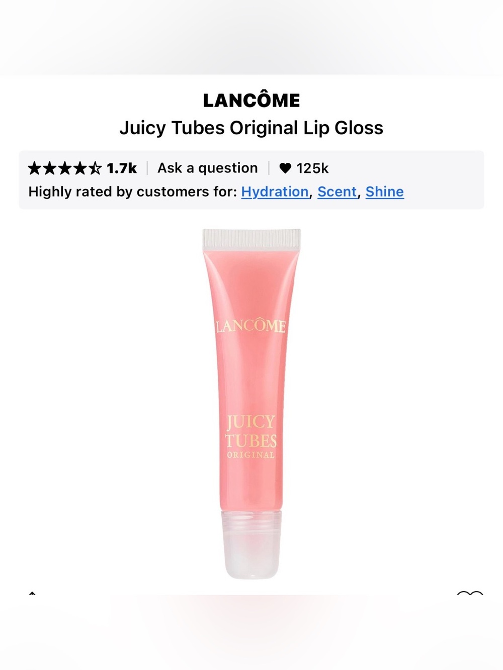 Lancôme Juicy Tubes Lip Gloss in Pink Spring Fling